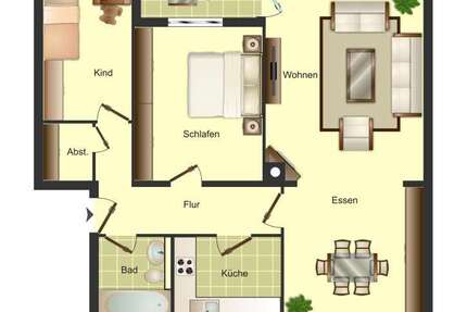Wohnung Minden Bärenkämpen - 3 Zimmer, 68 m&sup2;, 559&euro; | Angebot:27286357