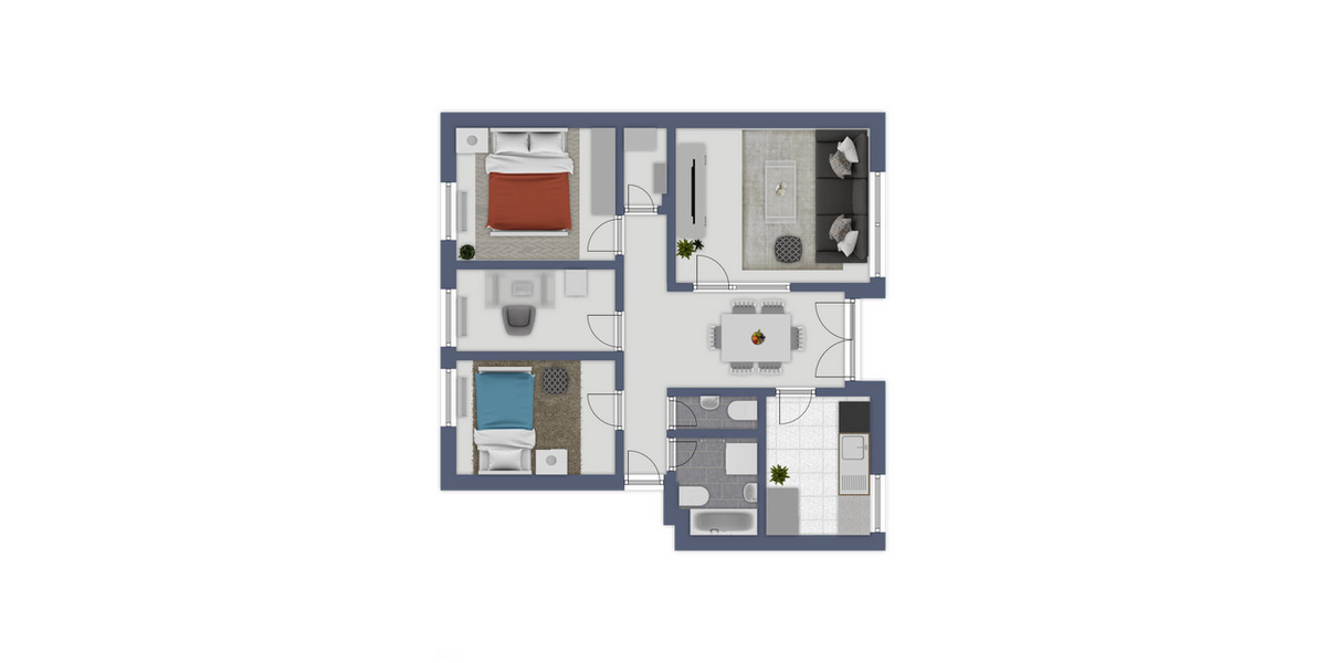 Etagenwohnung Kappeln - 3.5 Zimmer, 88 m&sup2;, 709&euro; | Angebot:26703885