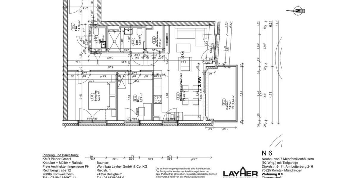Wohnen auf Zeit Korntal-Münchingen Münchingen - 3.5 Zimmer, 73 m&sup2;, 1.740&euro; | Angebot:26660775