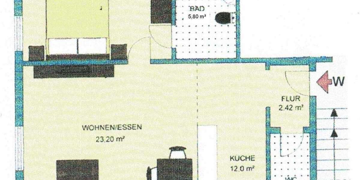 Etagenwohnung Unterwaldhausen - 2 Zimmer, 62 m&sup2;, 645&euro; | Angebot:24701614