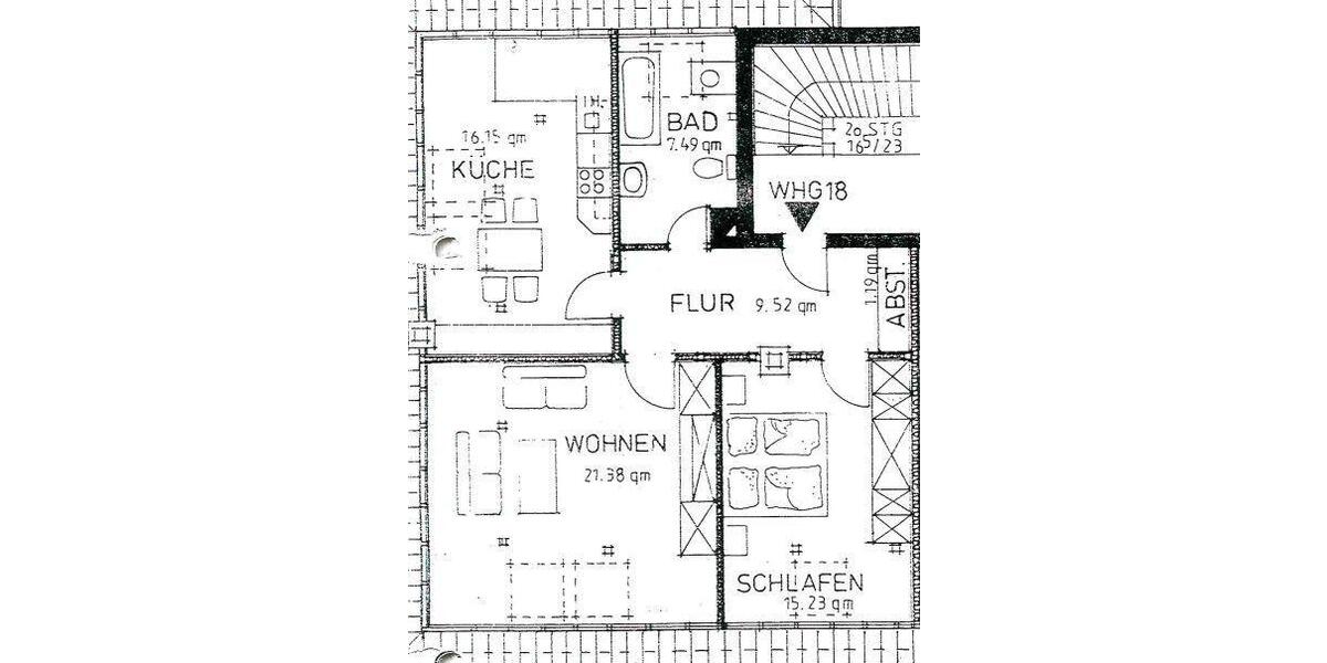 Dachgeschoßwohnung Leipzig Ost - 2 Zimmer, 66 m&sup2;, 679&euro; | Angebot:26645164