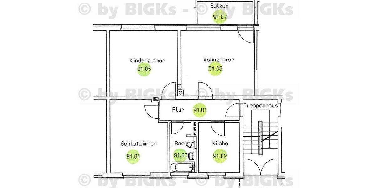 BIGKs: Suhl-Lautenberg: 3 Raum Wohnung Suhl,sep.Küche,Wannenbad, Balkon (-;) - Etagenwohnung Suhl Suhl Lautenberg | Angebot:25755133