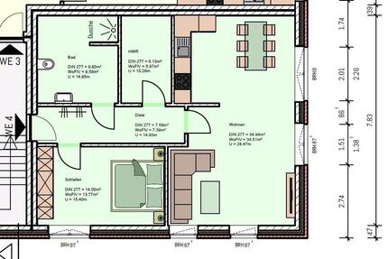 Wohnung Friedeburg - 2 Zimmer, 71 m&sup2;, 790&euro; | Angebot:24604558