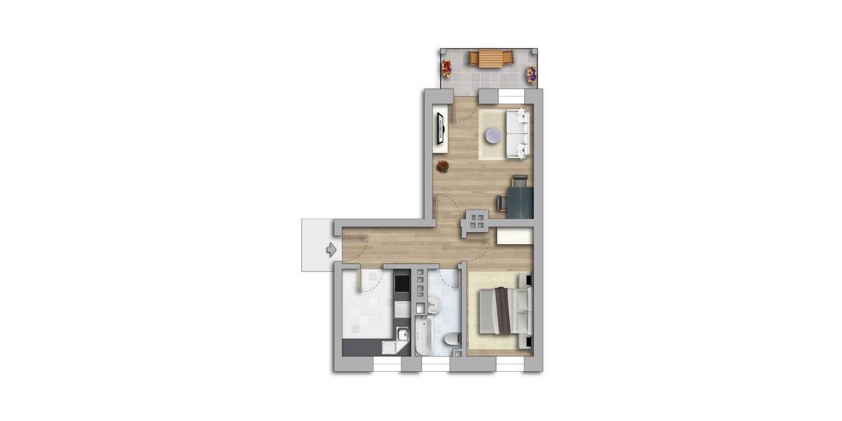 Etagenwohnung Merseburg - 2 Zimmer, 51 m&sup2;, 333&euro; | Angebot:26561572