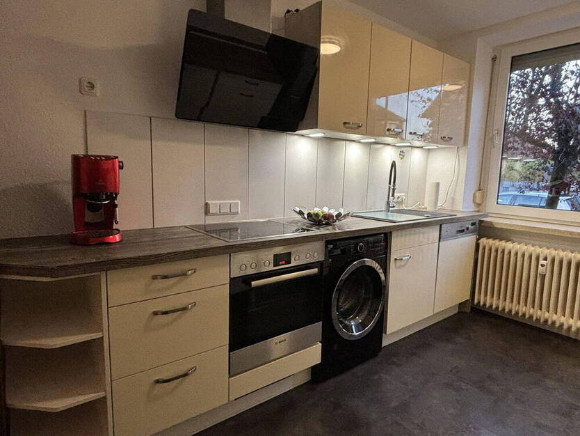 vollständig möblierte Erdgeschoßwohnung mit Garten, Neuss Allerheiligen, 2Zi KüDB