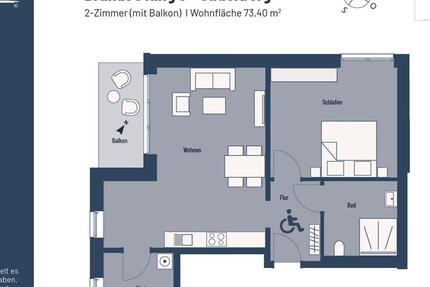 Wohnung Jade - 2 Zimmer, 73 m&sup2;, 536&euro; | Angebot:25542268