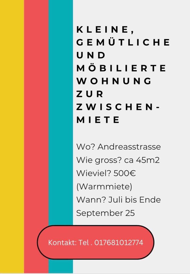 Zentrumsnahe, kleine, gemütliche Wohnung zur Zwischenmiete