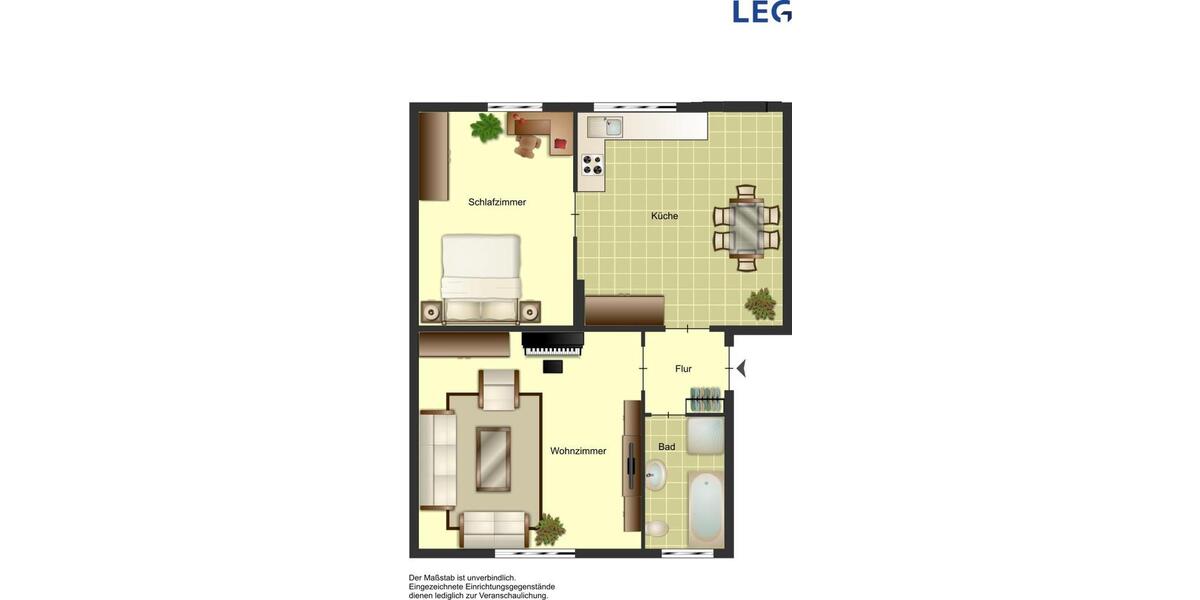 Etagenwohnung Bocholt Stenern - 2 Zimmer, 48 m&sup2;, 499&euro; | Angebot:26592735