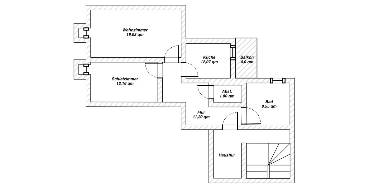 Dachgeschoßwohnung Sangerhausen - 2 Zimmer, 468&euro; | Angebot:22105194