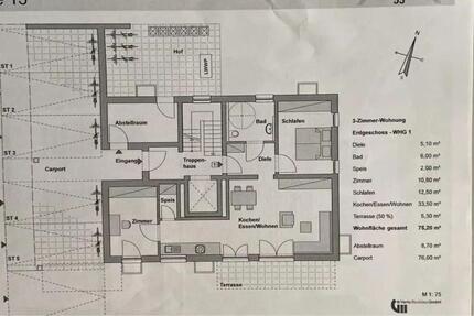 Wohnung Singen (Hohentwiel) - 3 Zimmer, 76 m&sup2;, 1.650&euro; | Angebot:26004532
