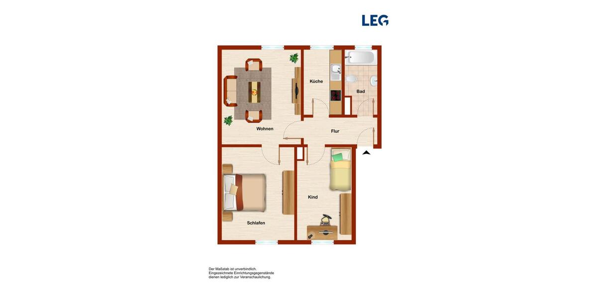 Etagenwohnung Hamm Herringen - 3 Zimmer, 52 m&sup2;, 379&euro; | Angebot:26015233