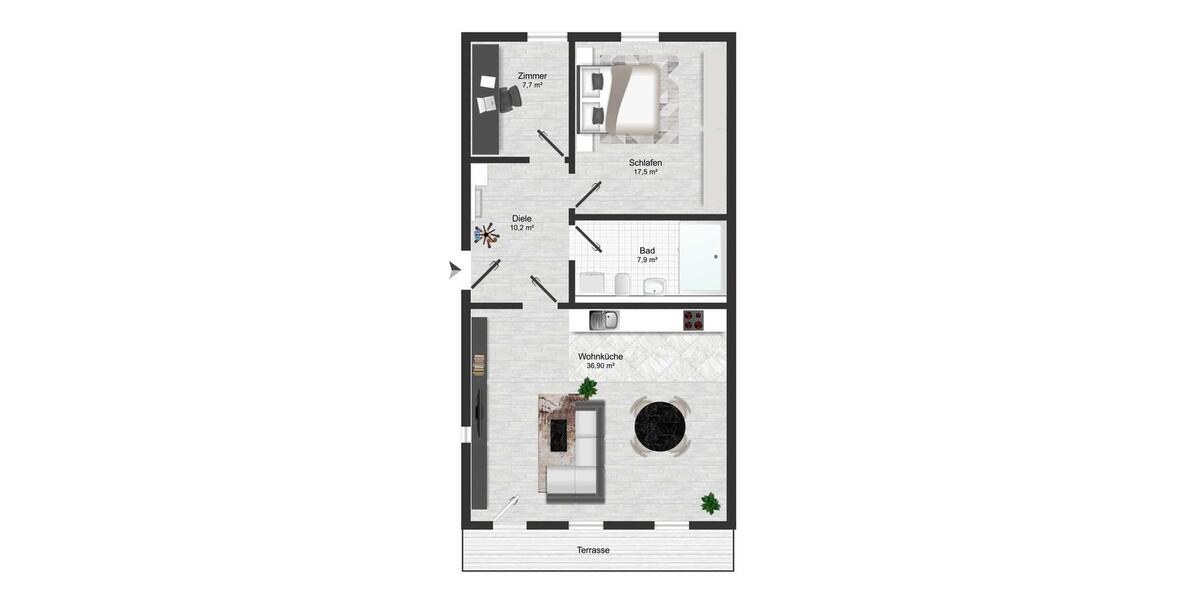 Erdgeschoßwohnung Attenkirchen - 3 Zimmer, 82 m&sup2;, 1.120&euro; | Angebot:25416711