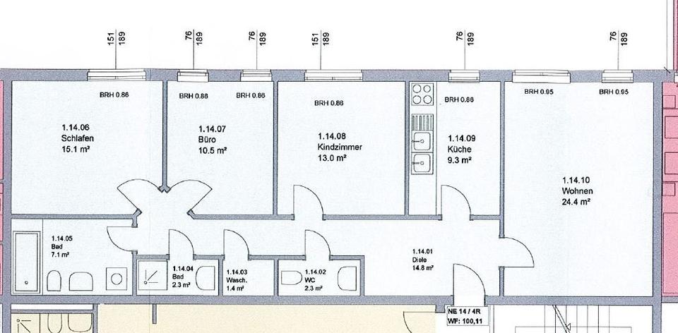 Etagenwohnung Freiberg - 4 Zimmer, 97 m&sup2;, 630&euro; | Angebot:26368531