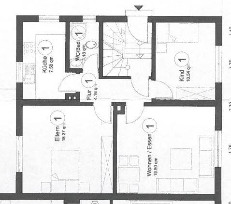 Erdgeschoßwohnung Stuttgart Zuffenhausen - 3 Zimmer, 63 m&sup2;, 1.100&euro; | Angebot:26045357