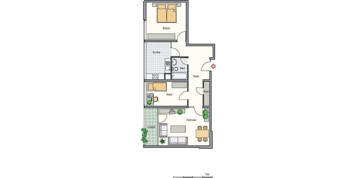 Etagenwohnung Kreuztal - 3 Zimmer, 79 m&sup2;, 442&euro; | Angebot:26988666
