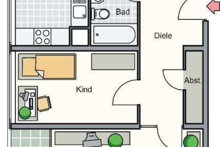 Wohnung Kreuztal - 3 Zimmer, 79 m&sup2;, 442&euro; | Angebot:26988666