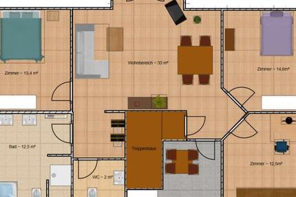 Wohnung Niebüll - 4 Zimmer, 104 m&sup2;, 1.040&euro; | Angebot:26612000