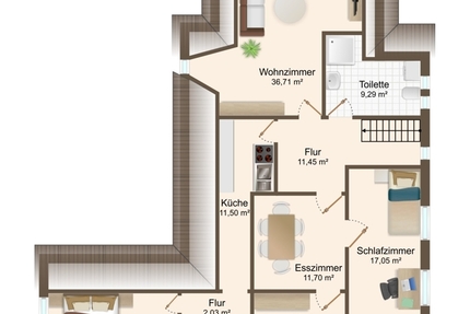 großzügige Wohnung, zentral und trotzdem ruhig - Wohnung Suhl Aue 1 | Angebot:26443806