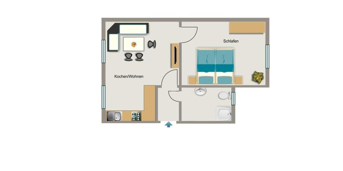 Erdgeschoßwohnung Bochum Bochum-Ost - 2.5 Zimmer, 48 m&sup2;, 445&euro; | Angebot:26687138