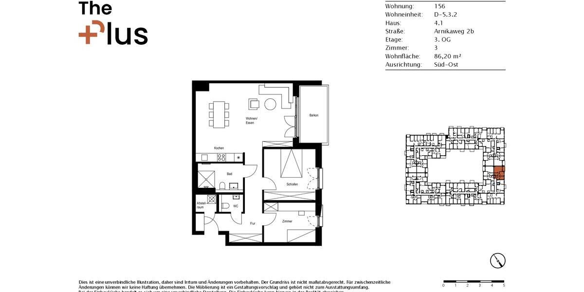 Etagenwohnung Wolfsburg Almke - 3 Zimmer, 86 m&sup2;, 985&euro; | Angebot:25438433