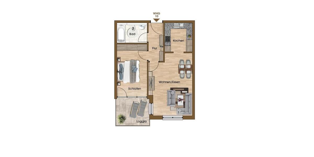 Etagenwohnung Bad Reichenhall - 2 Zimmer, 64 m&sup2;, 980&euro; | Angebot:26663380