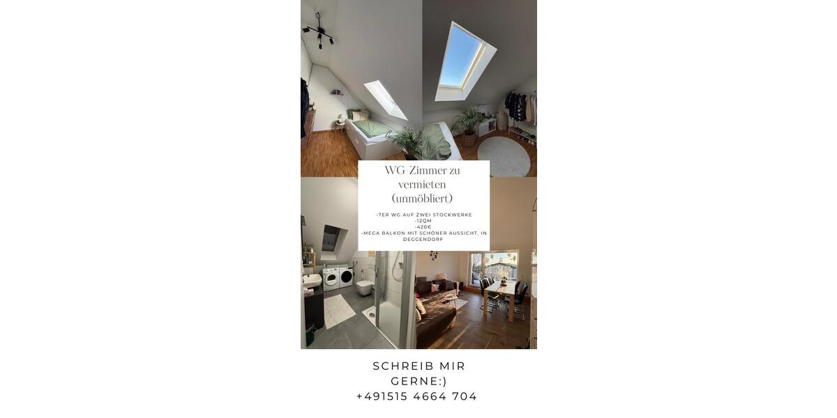 Wohnen auf Zeit Deggendorf - 7 Zimmer, 12 m&sup2;, 420&euro; | Angebot:26324975