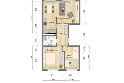 Wohnung zum Mieten in Zwickau 388,60 € 58 m²
