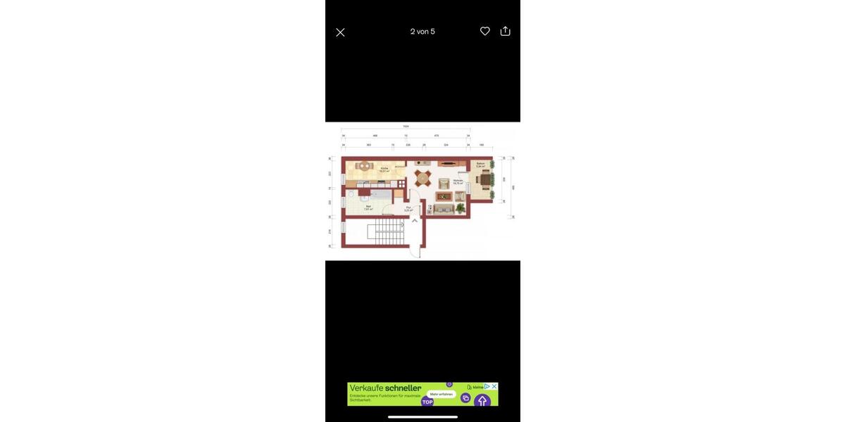 Etagenwohnung Neubrandenburg - 1 Zimmer, 44 m&sup2;, 480&euro; | Angebot:26652853
