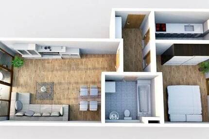 Wohnung Waldheim Schönberg - 2 Zimmer, 54 m&sup2;, 325&euro; | Angebot:26825812