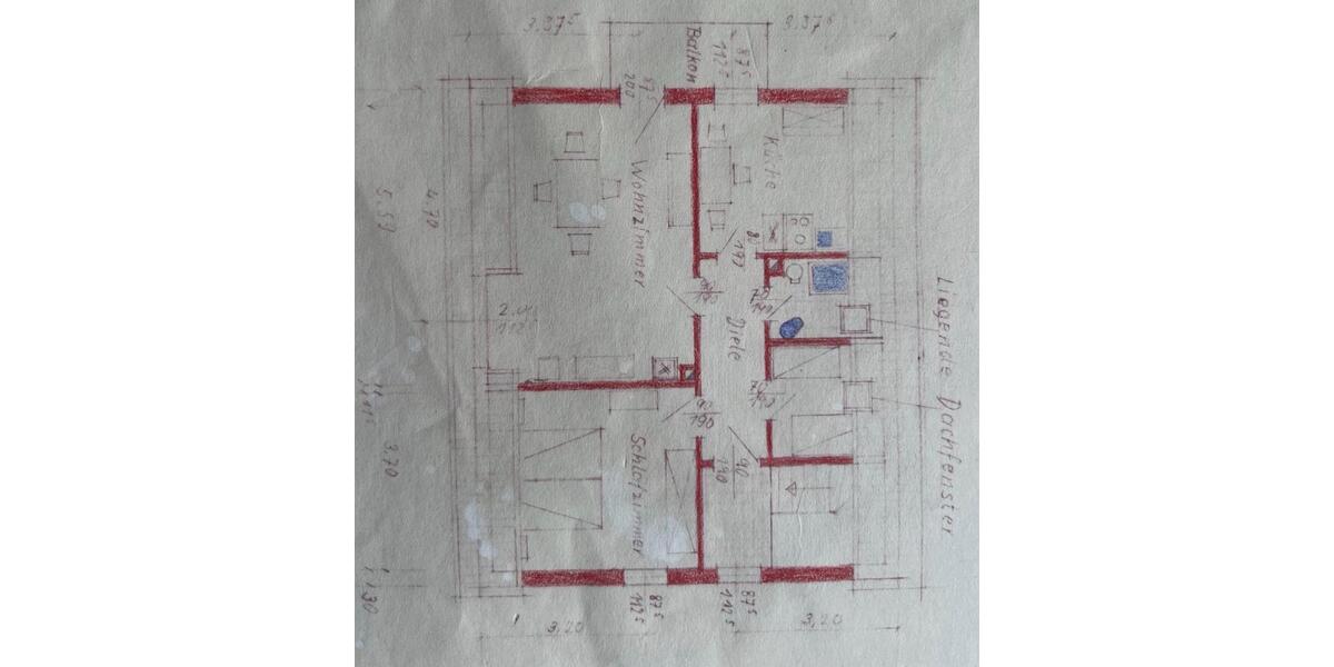Dachgeschoßwohnung Ansbach - 2.5 Zimmer, 55 m&sup2;, 550&euro; | Angebot:26039131