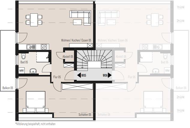 Etagenwohnung Hargesheim - 2 Zimmer, 58 m&sup2;, 725&euro; | Angebot:26702380
