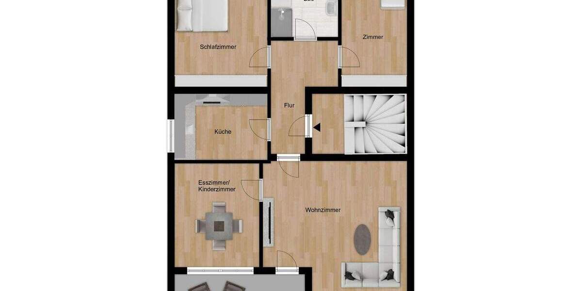 Schöne 3 ZKB mit Garten, Balkon und Garage in ruhiger Siedlungslage am Südhang 3 zimmer