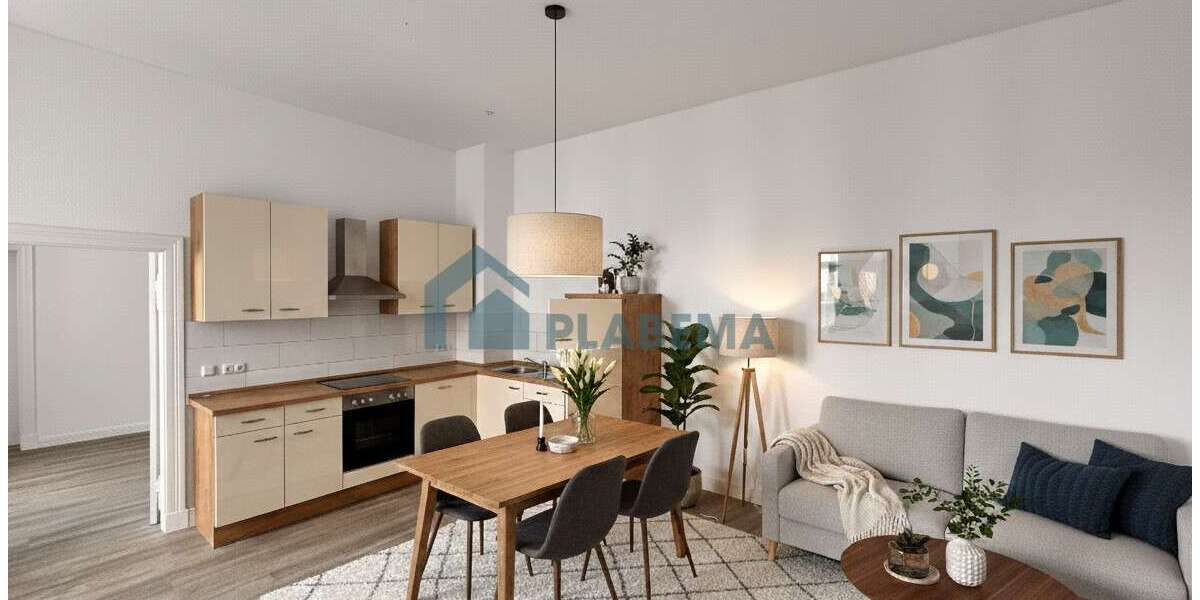 Etagenwohnung Schwerin Altstadt - 3 Zimmer, 60 m&sup2;, 962&euro; | Angebot:25219140