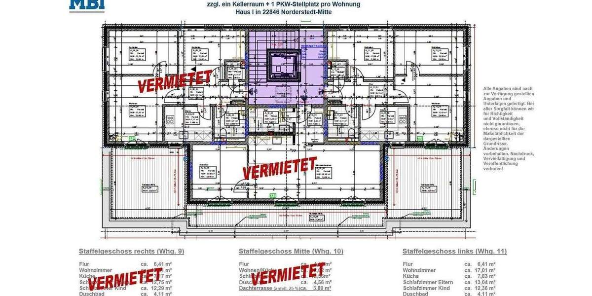 Etagenwohnung Norderstedt Harksheide - 3 Zimmer, 79 m&sup2;, 1.695&euro; | Angebot:24779779