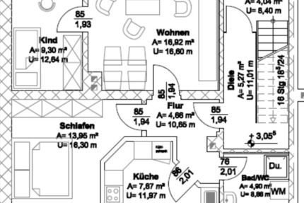 Wohnung Bernsdorf - 3 Zimmer, 59 m&sup2;, 300&euro; | Angebot:24598516