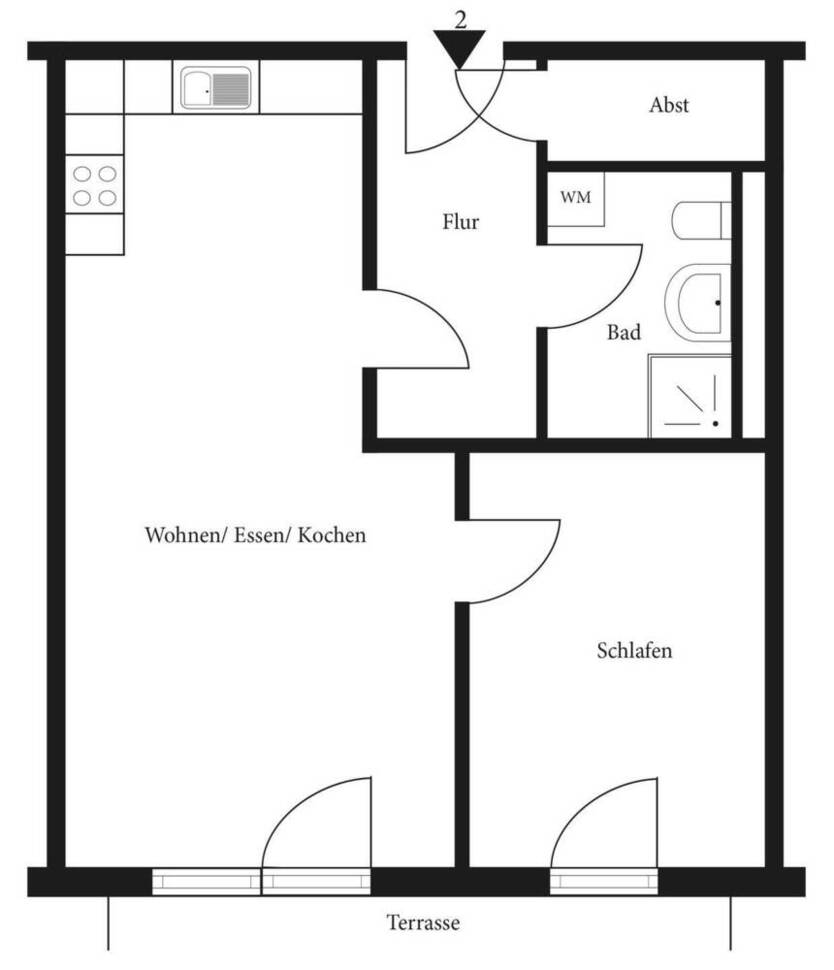 Attraktive 2-Zimmer-NeubauWohnung mit sonniger Terrasse in schöner Wohnlage!