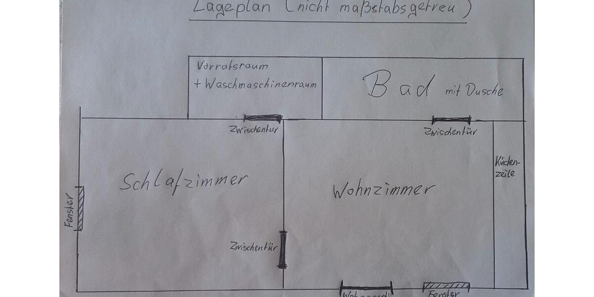 Erdgeschoßwohnung Röbel/Müritz Müritz - 2 Zimmer, 40 m&sup2;, 355&euro; | Angebot:25841850