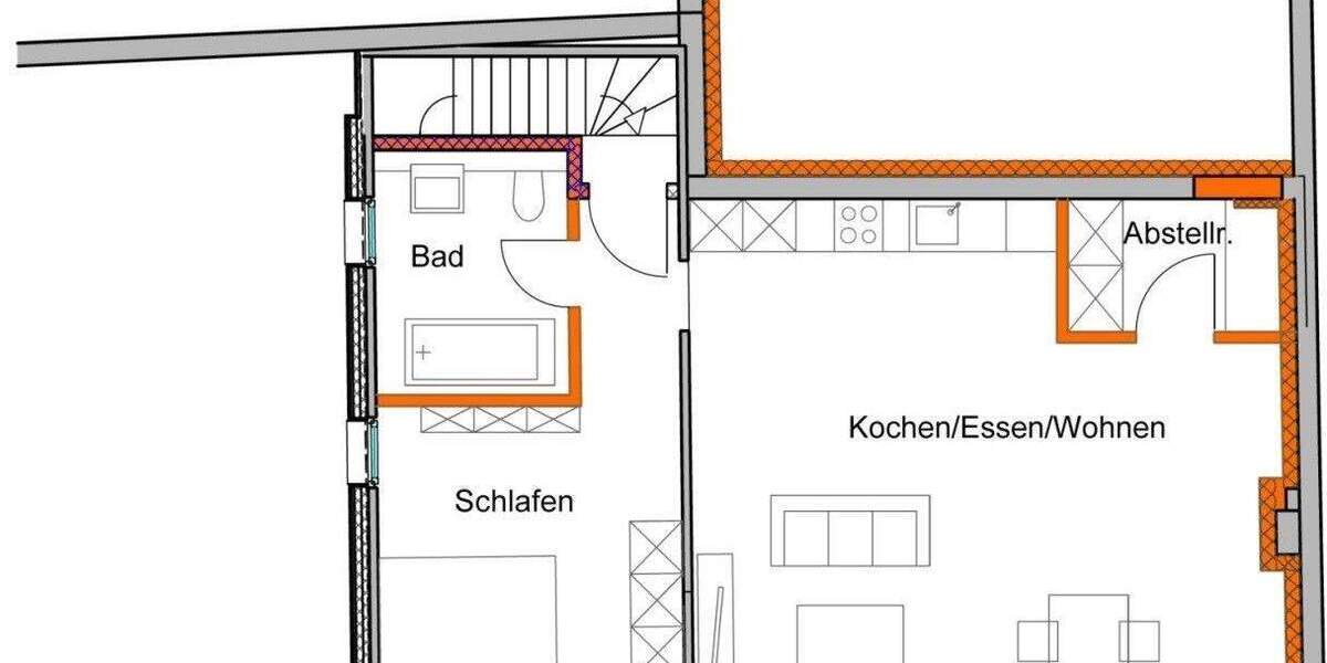 Schicke, moderne Loftwohnung in beliebter Ortslage von 41334 Nettetal-Hinsbeck 2 zimmer