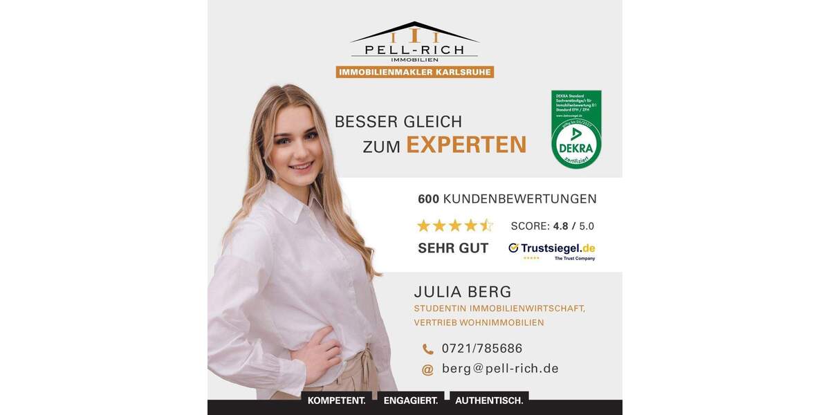 Etagenwohnung Karlsruhe / Neureut Neureut - 3 Zimmer, 97 m&sup2;, 1.260&euro; | Angebot:25802570