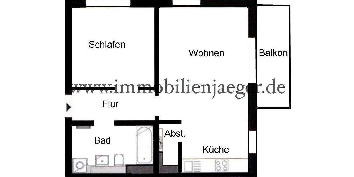 Neubaugebiet Jenfelder Au - großzügige Neubau-Wohnung - Balkon, offener EBK, Fahrstuhl, Fußboden 2 zimmer