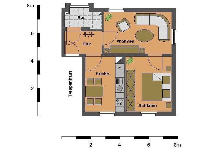 Etagenwohnung Oschersleben - 2 Zimmer, 46 m&sup2;, 286&euro; | Angebot:25700268