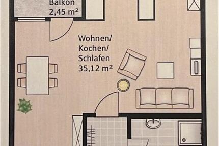 Wohnung Schwabach - 1.5 Zimmer, 46 m&sup2;, 55&euro; | Angebot:26689345