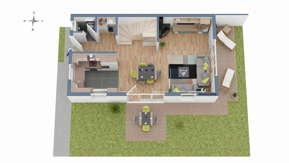 Diesen Ausblick schon beim Aufwachen genießen Großzügige Doppelhaushälfte in Aidling 4 zimmer