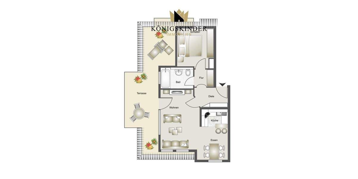 Etagenwohnung Filderstadt / Bonlanden Bonlanden - 2 Zimmer, 66 m&sup2;, 1.100&euro; | Angebot:25094653