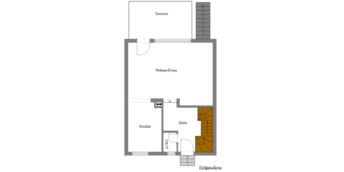 Reihenhaus Ludwigshafen am Rhein Rheingönheim - 4 Zimmer, 92 m&sup2;, 1.200&euro; | Angebot:24652312
