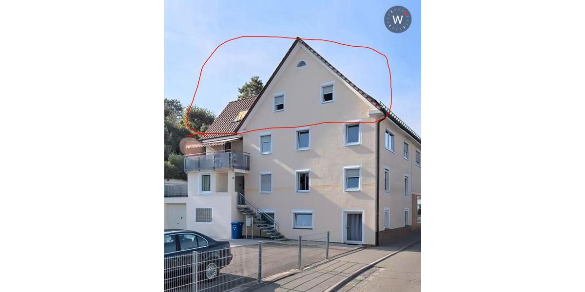 Dachgeschoßwohnung Abtsgmünd - 3 Zimmer, 75 m&sup2;, 750&euro; | Angebot:24795746