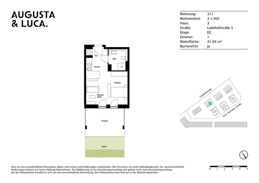 Charmante 1-Zimmer-Wohnung .
