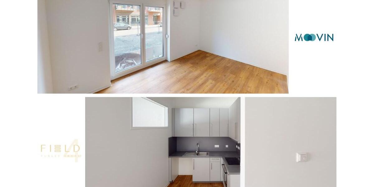 **ERSTBEZUG** Toll geschnittene 1-Zimmer-Wohnung mit TERRASSE und EBK im Neubauquartier 'Field 4' 1 zimmer