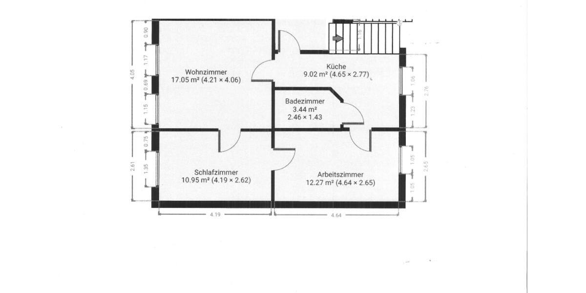 Etagenwohnung Jessen (Elster) - 3 Zimmer, 53 m&sup2;, 265&euro; | Angebot:25271436