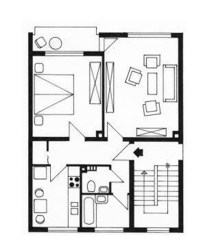 Etagenwohnung Fritzlar - 2 Zimmer, 54 m&sup2;, 426&euro; | Angebot:26596370